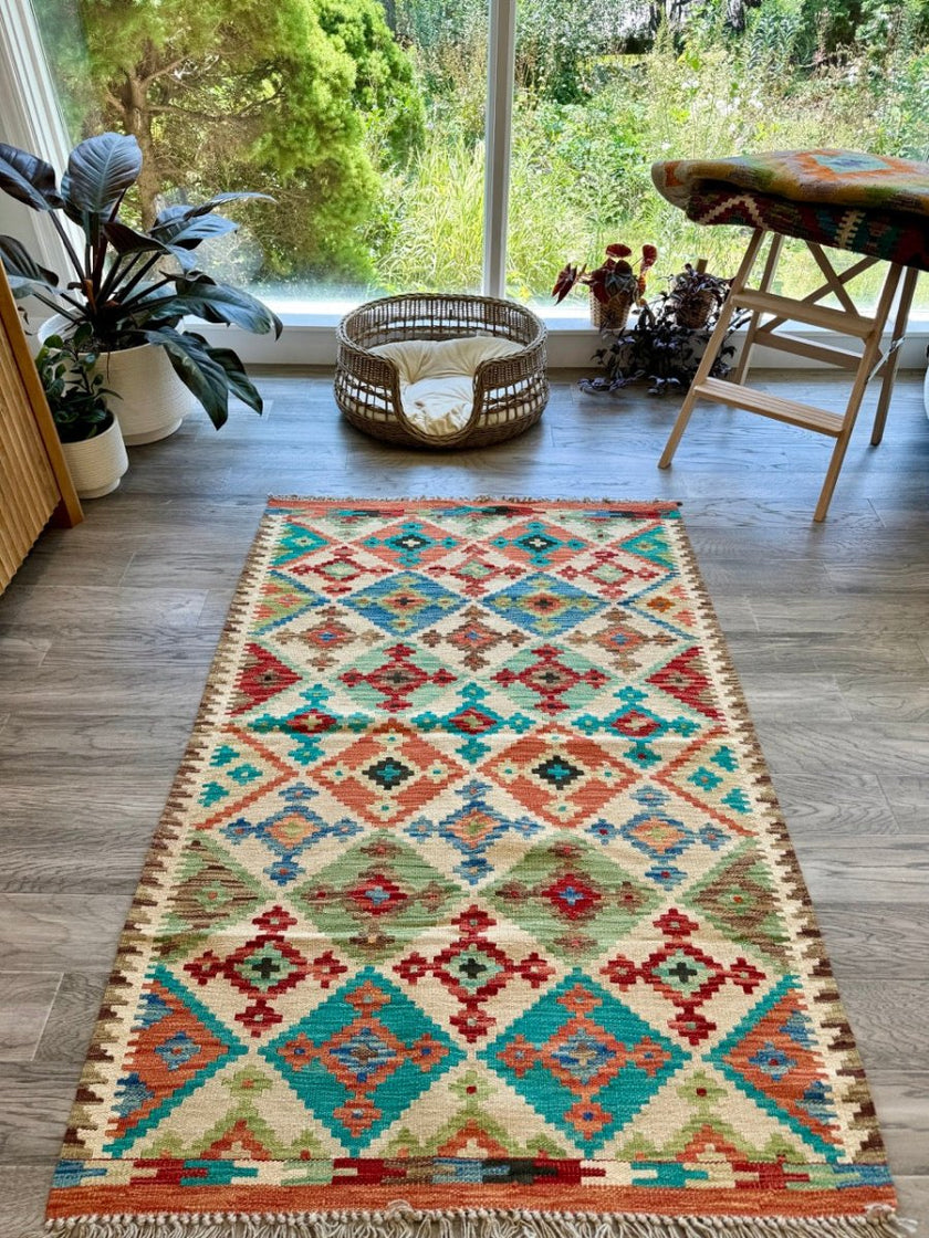 Afghan Maimana Kilim Rug | 3' 5