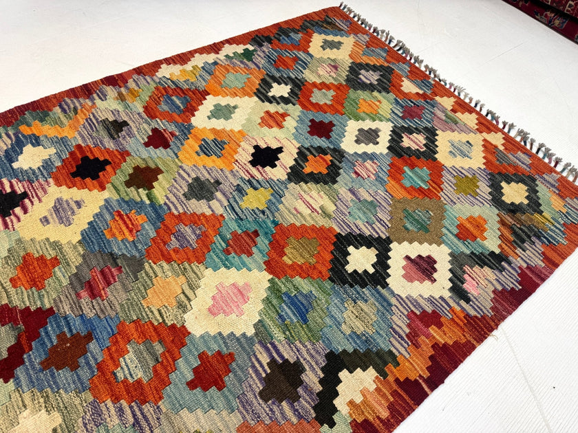 Afghan Maimana Kilim Rug | 3' 5