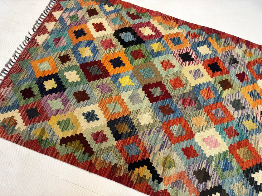 Afghan Maimana Kilim Rug | 3' 5