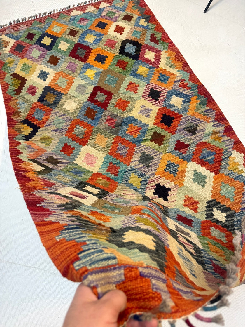 Afghan Maimana Kilim Rug | 3' 5