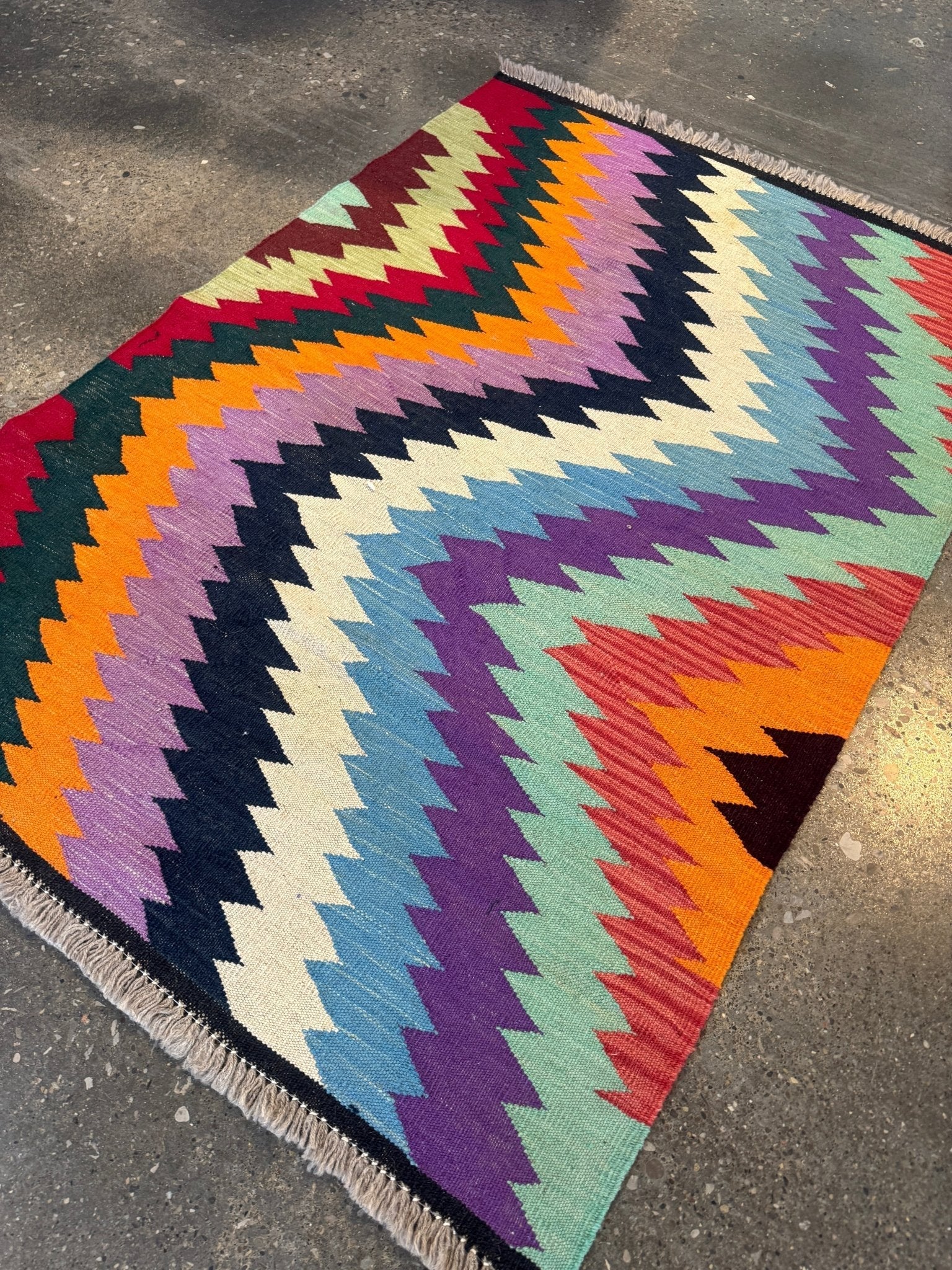 Afghan Maimana Kilim Rug | 3' 6