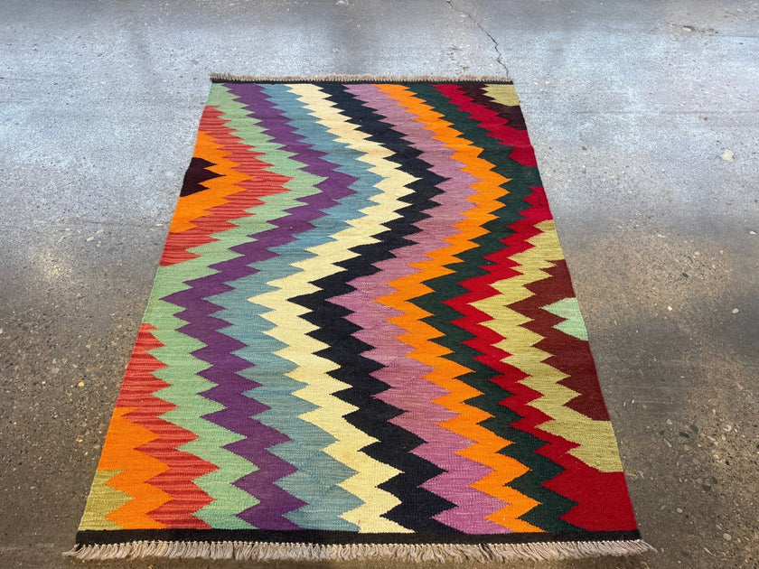 Afghan Maimana Kilim Rug | 3' 6