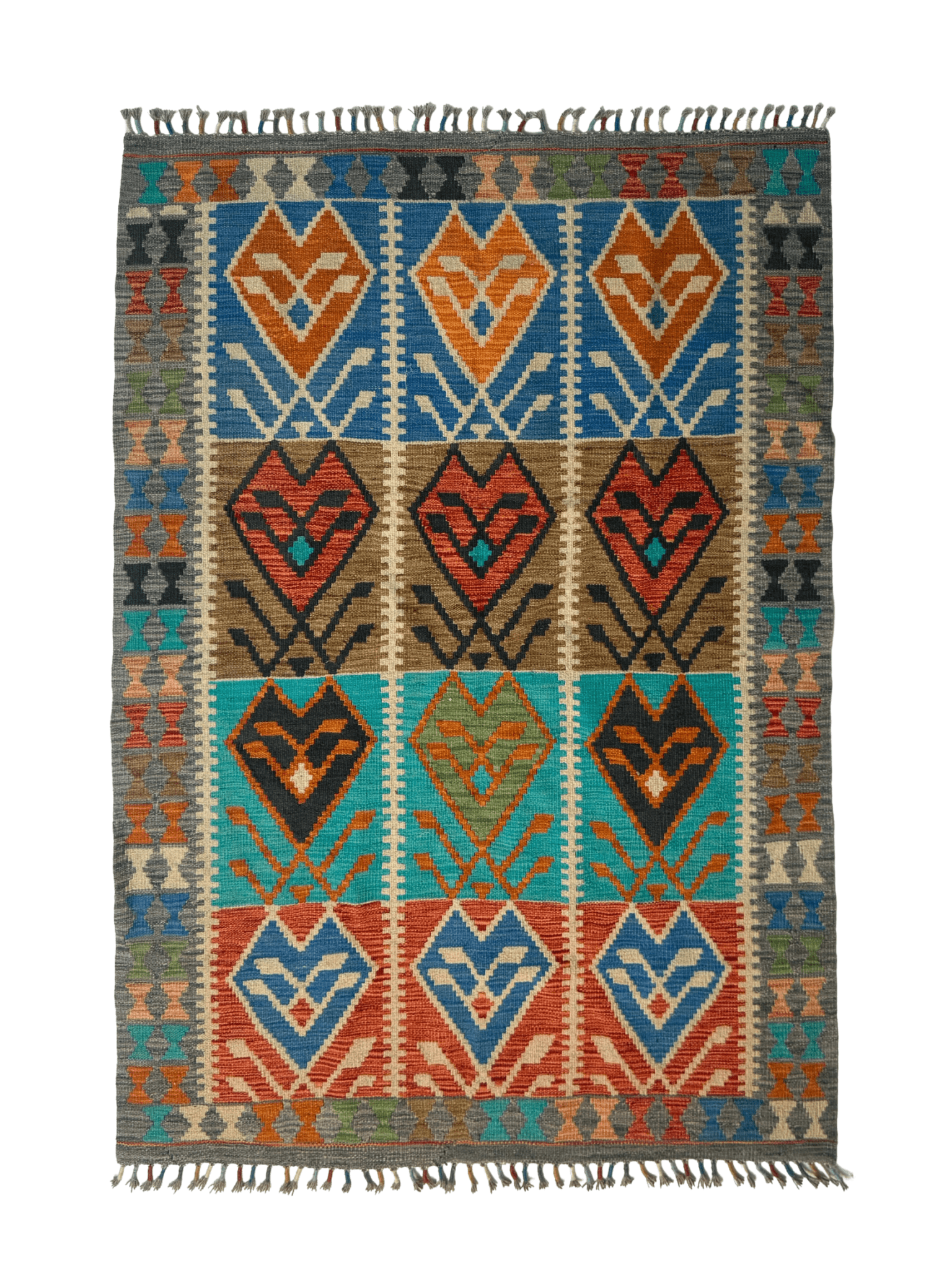 Afghan Maimana Kilim Rug | 4' 1