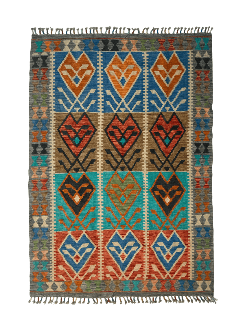 Afghan Maimana Kilim Rug | 4' 1