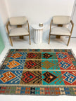 Afghan Maimana Kilim Rug | 4' 1