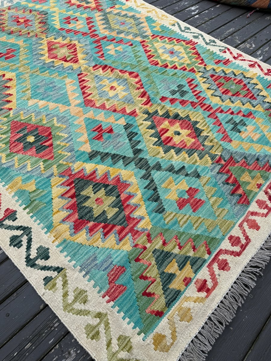 Afghan Maimana Kilim Rug | 4' 11