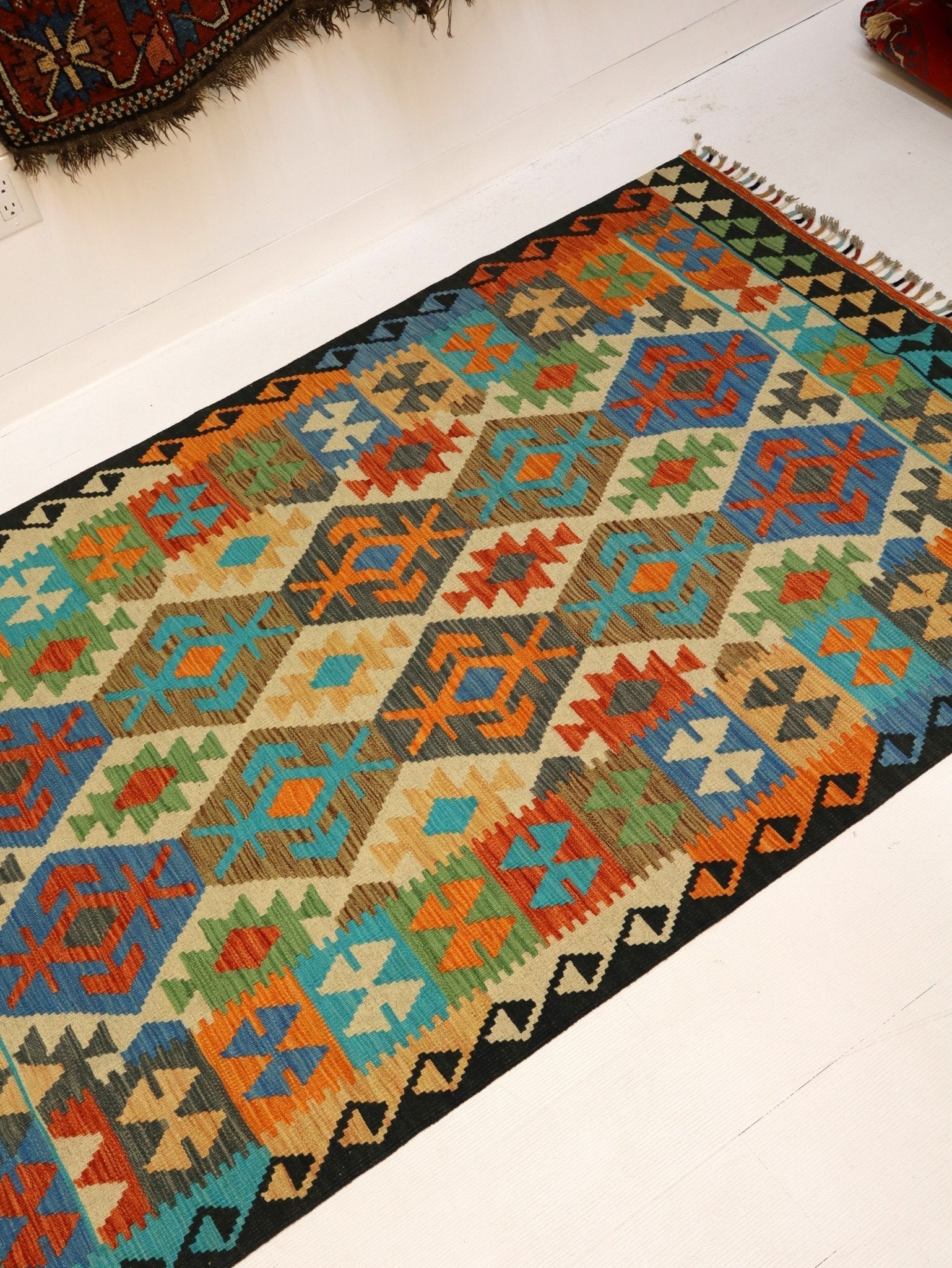 Afghan Maimana Kilim Rug | 4' 2