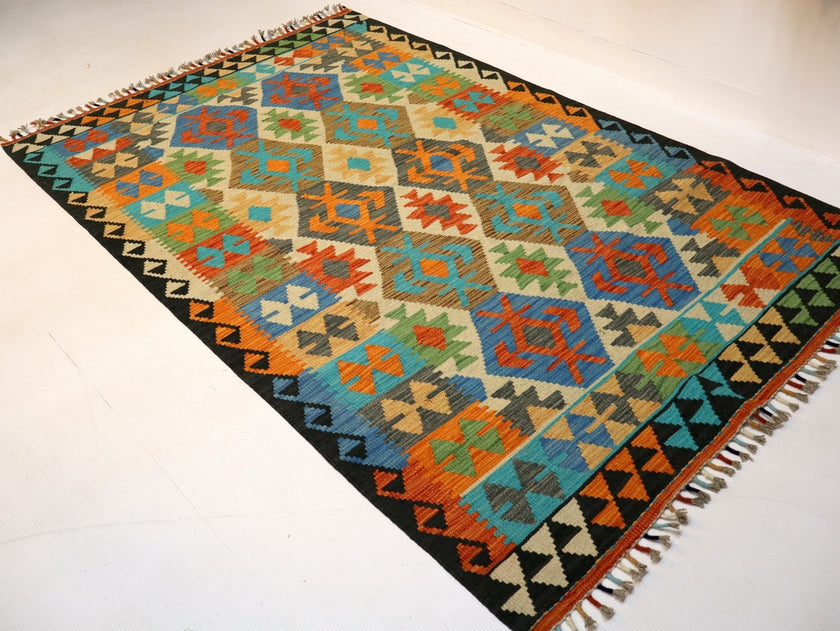 Afghan Maimana Kilim Rug | 4' 2
