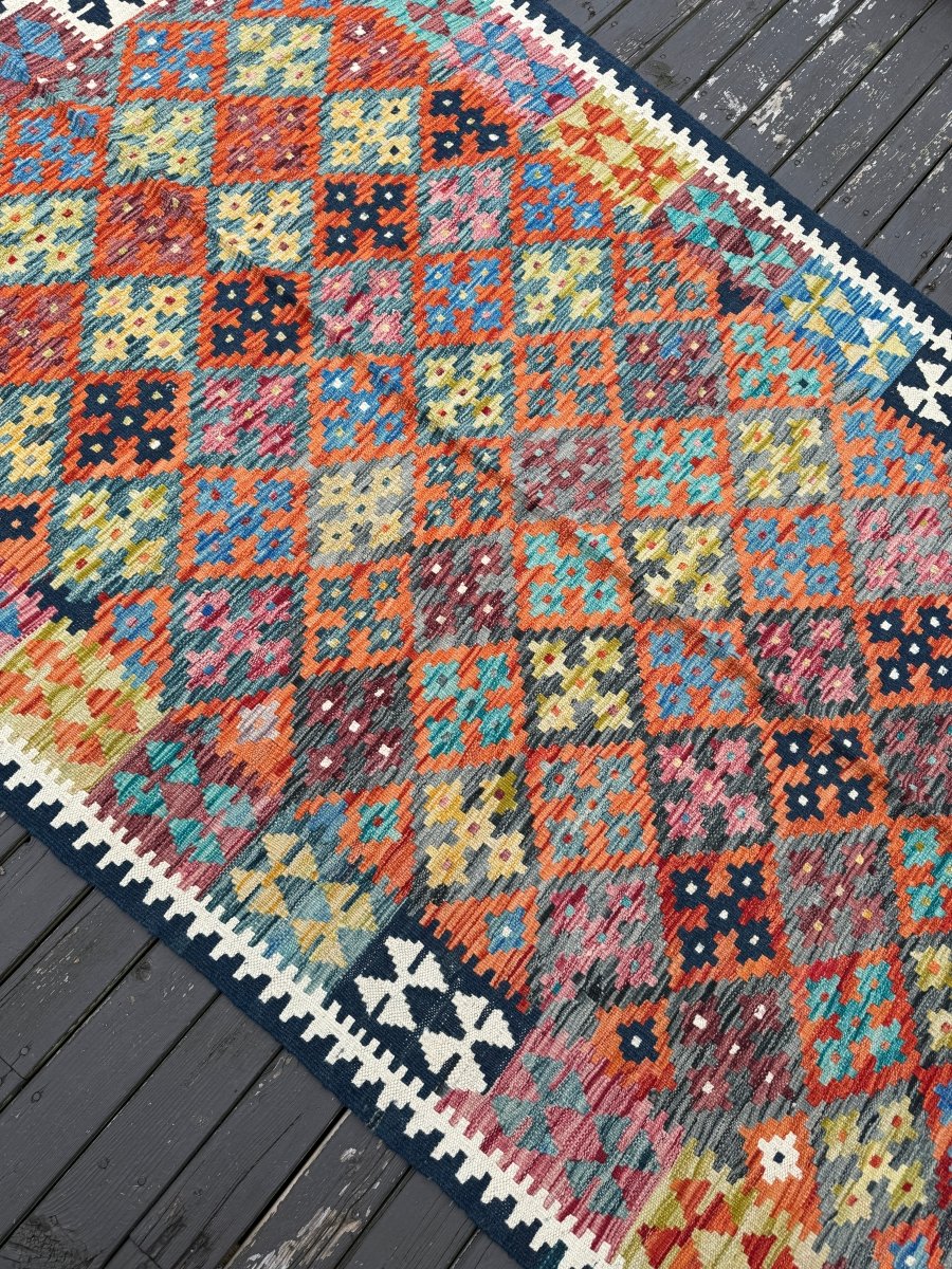 Afghan Maimana Kilim Rug | 4' 6