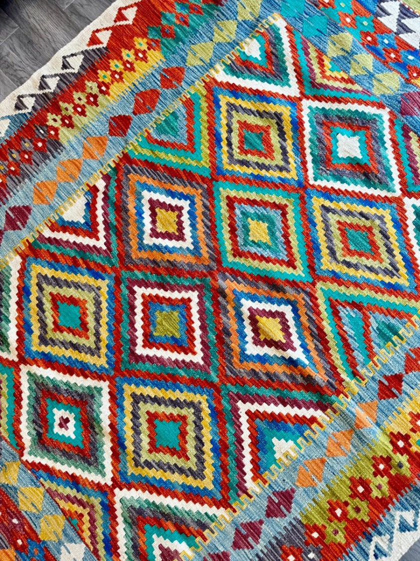 Afghan Maimana Kilim Rug | 5' 1