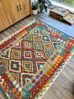Afghan Maimana Kilim Rug | 5' 1