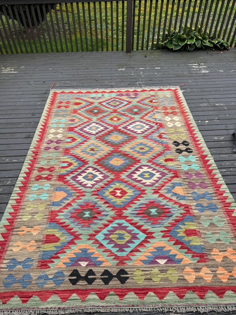Afghan Maimana Kilim Rug | 5' 10