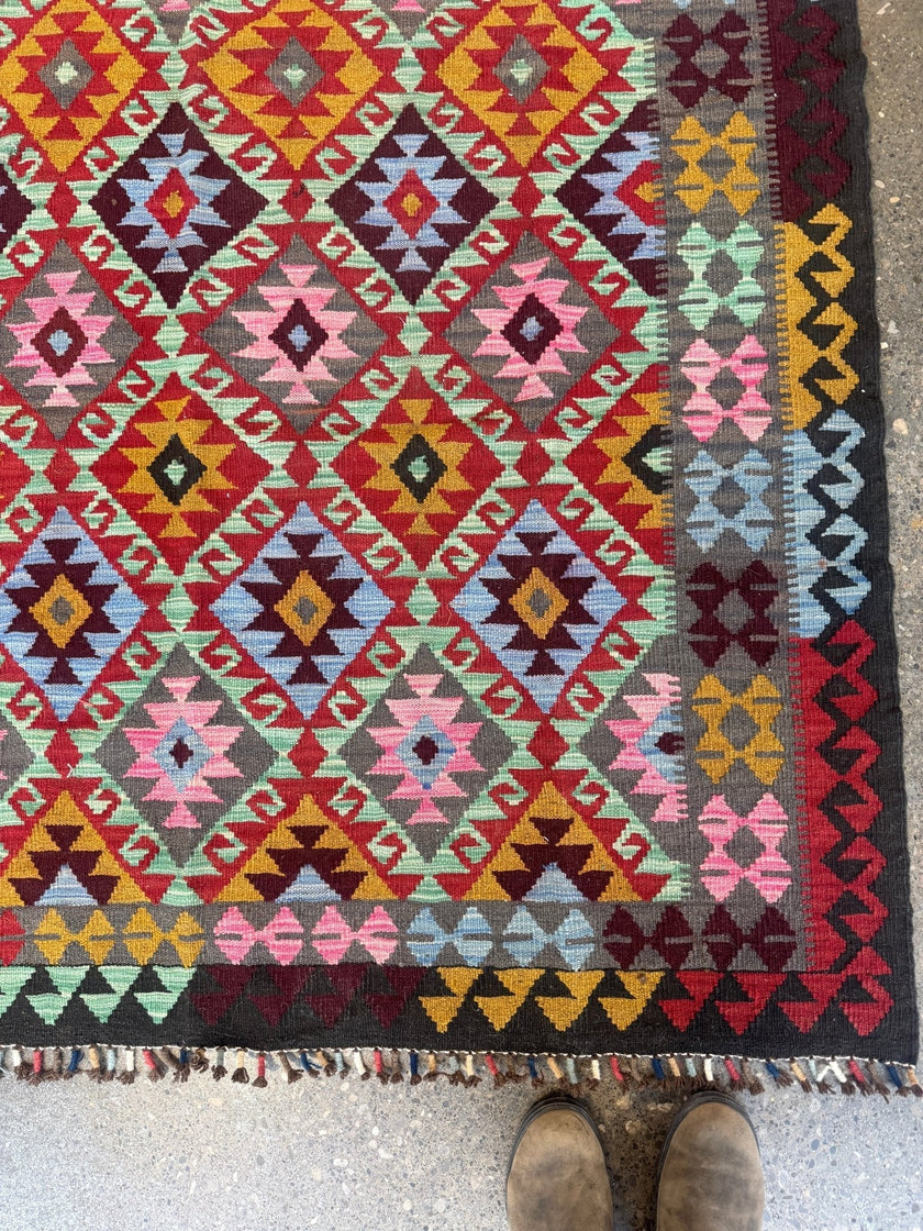 Afghan Maimana Kilim Rug | 5' 5