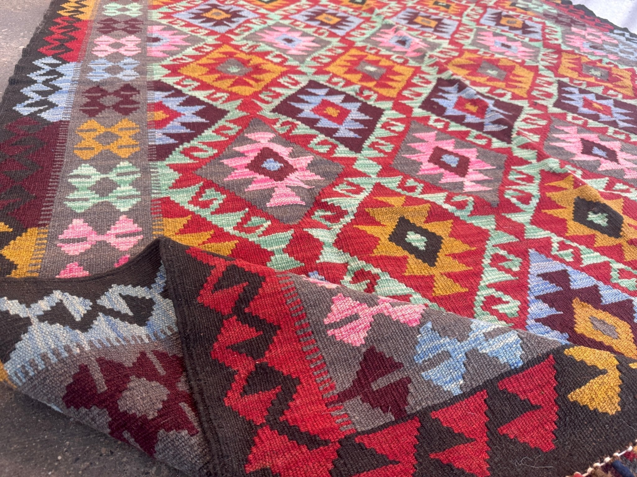 Afghan Maimana Kilim Rug | 5' 5