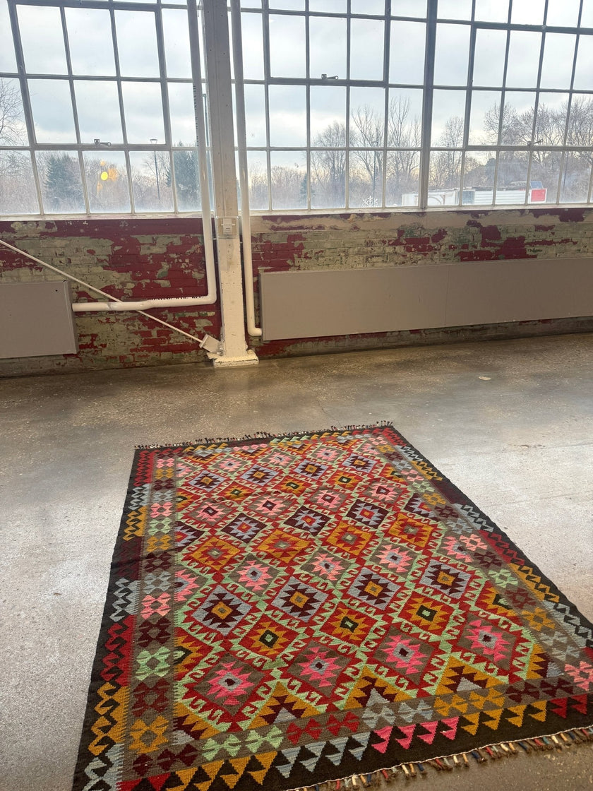 Afghan Maimana Kilim Rug | 5' 5