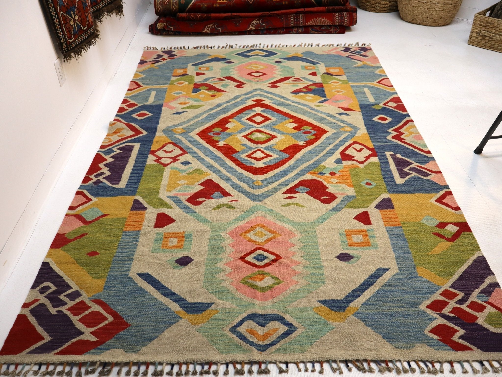 Afghan Maimana Kilim Rug | 5' 7