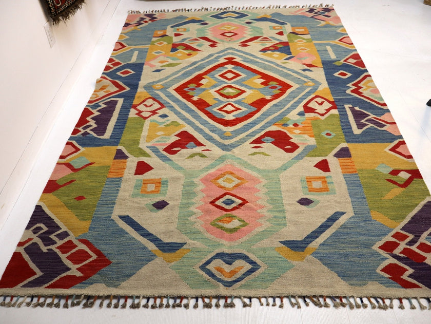 Afghan Maimana Kilim Rug | 5' 7