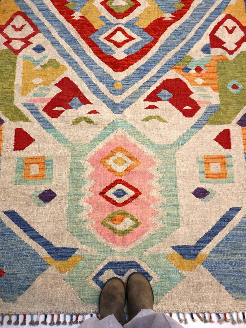 Afghan Maimana Kilim Rug | 5' 7