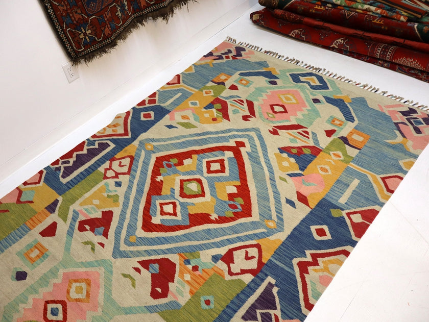 Afghan Maimana Kilim Rug | 5' 7