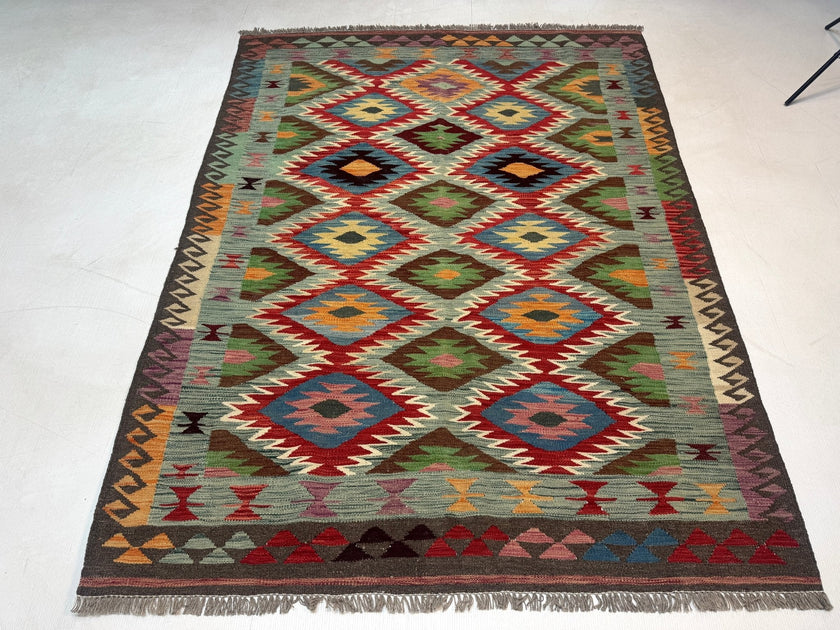 Afghan Maimana Kilim Rug | 5' x 6' 7