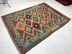 Afghan Maimana Kilim Rug | 5' x 6' 7