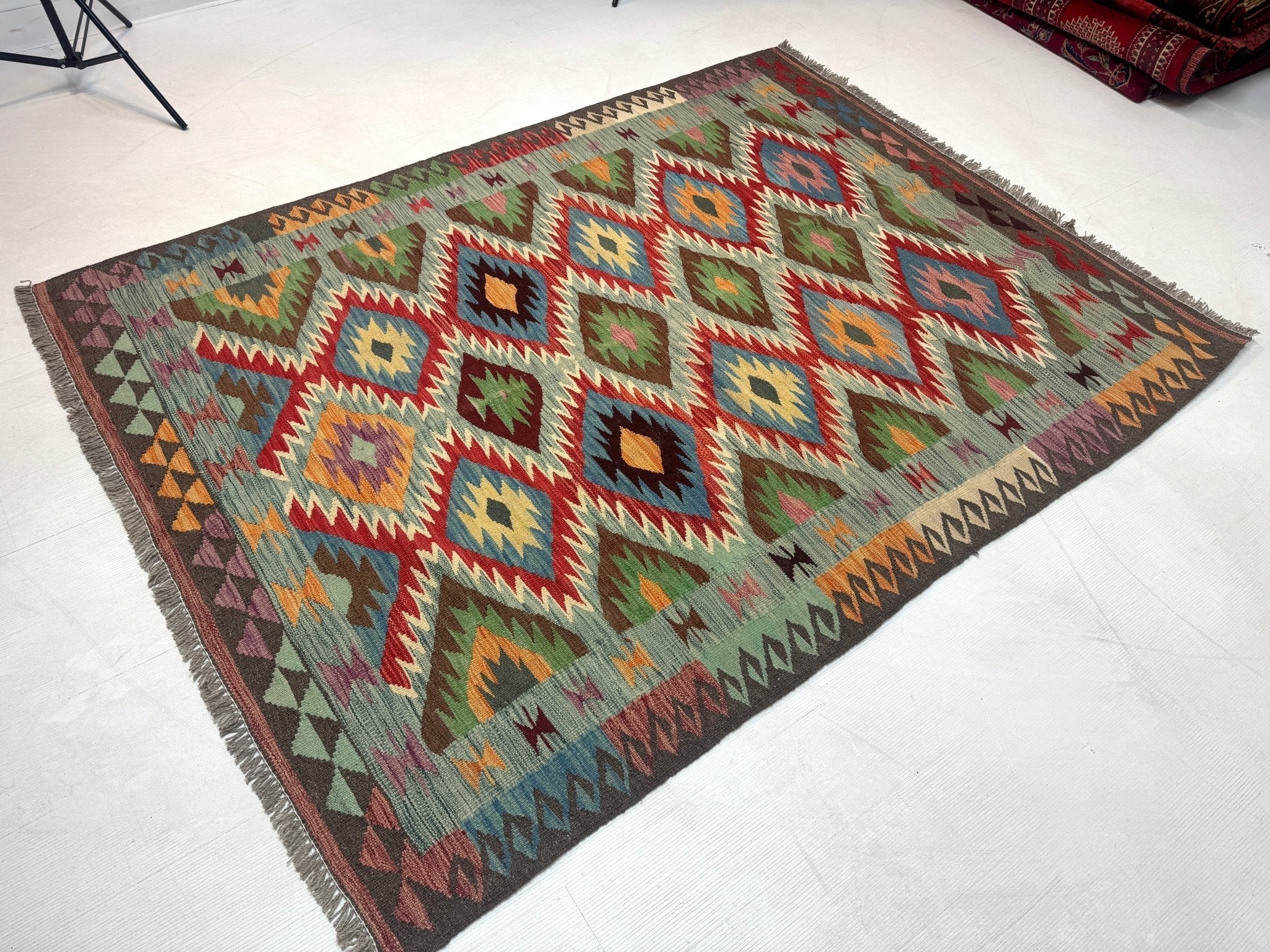 Afghan Maimana Kilim Rug | 5' x 6' 7