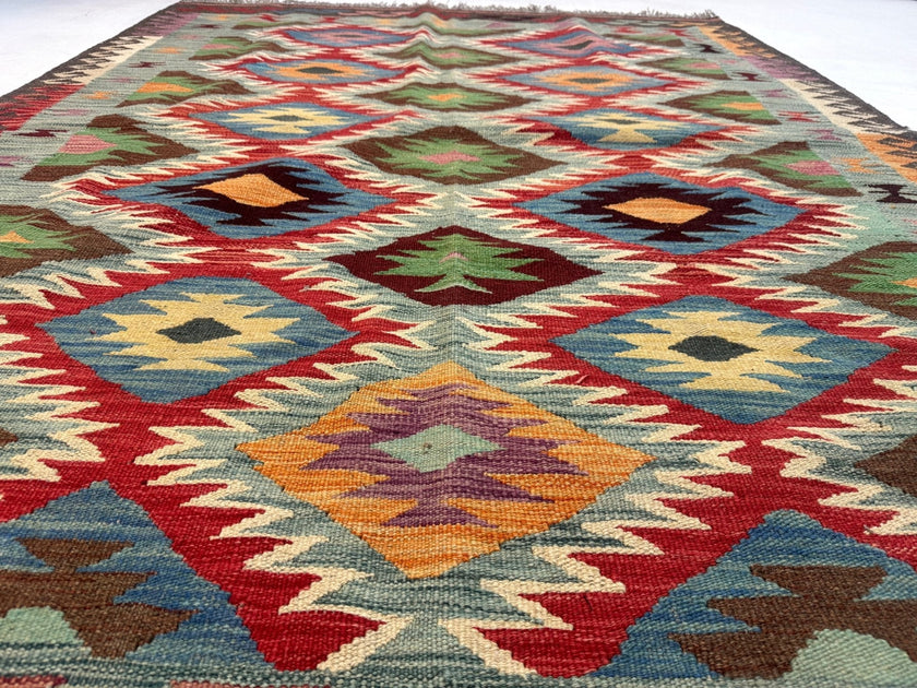 Afghan Maimana Kilim Rug | 5' x 6' 7