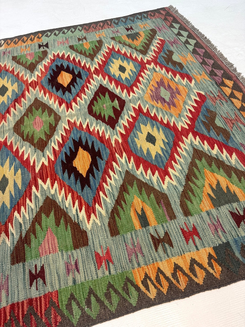 Afghan Maimana Kilim Rug | 5' x 6' 7