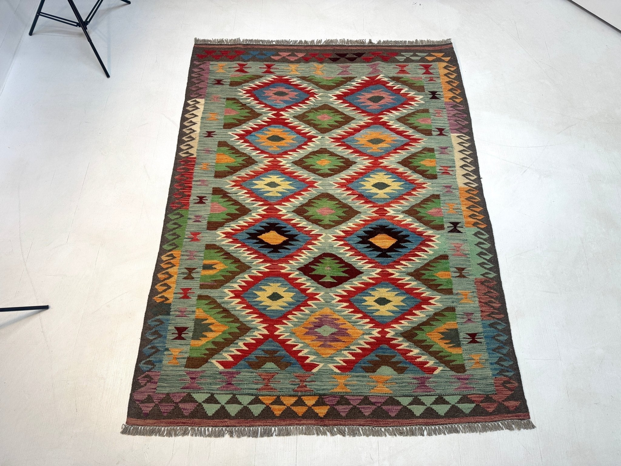 Afghan Maimana Kilim Rug | 5' x 6' 7