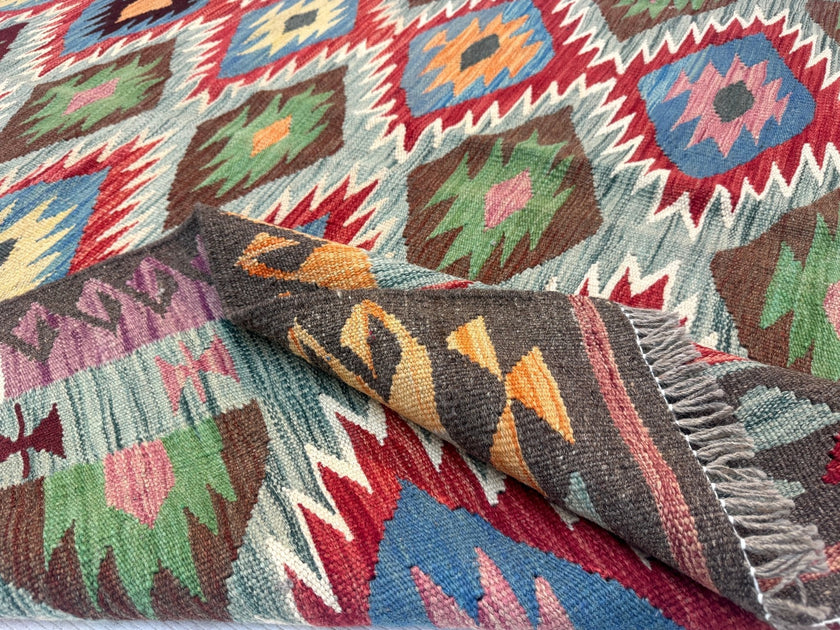 Afghan Maimana Kilim Rug | 5' x 6' 7