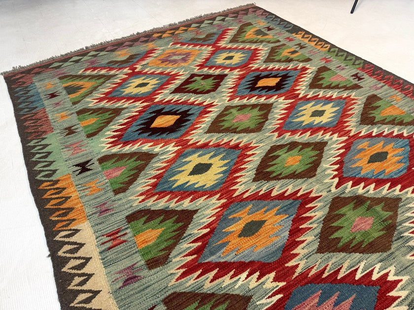 Afghan Maimana Kilim Rug | 5' x 6' 7