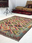 Afghan Maimana Kilim Rug | 5' x 6' 7