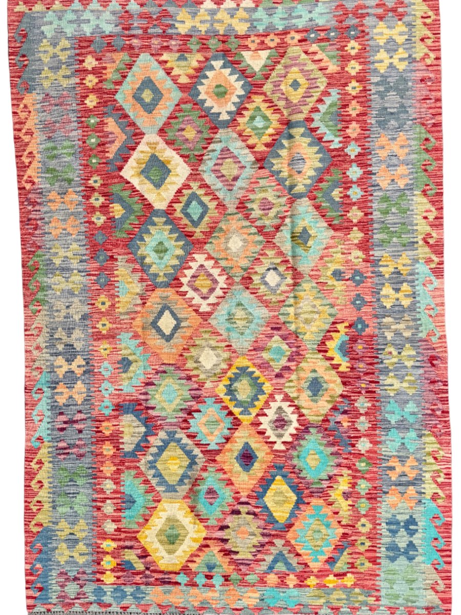 Afghan Maimana Kilim Rug | 6' 1