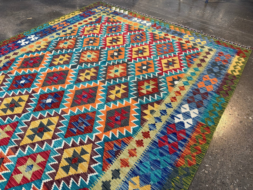 Afghan Maimana Kilim Rug | 6' 10