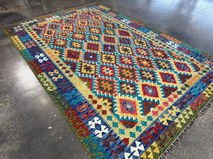 Afghan Maimana Kilim Rug | 6' 10