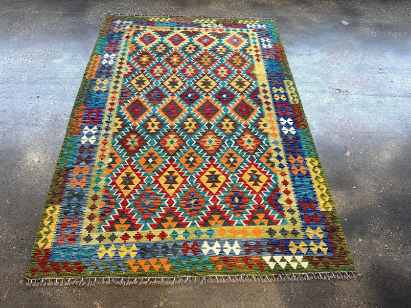 Afghan Maimana Kilim Rug | 6' 10
