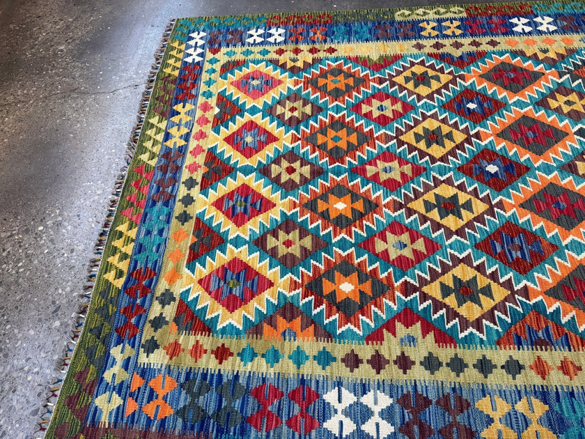 Afghan Maimana Kilim Rug | 6' 10