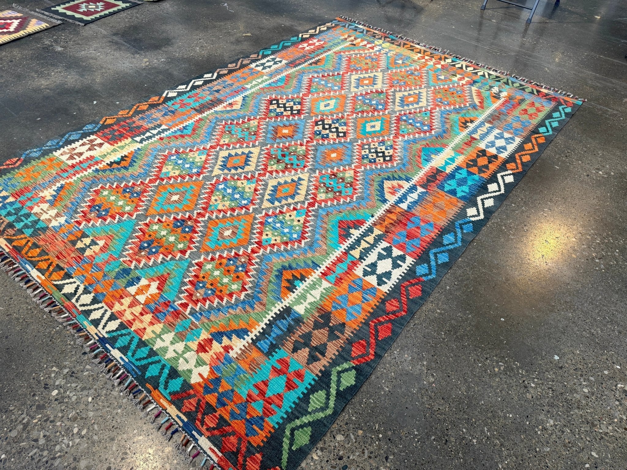 Afghan Maimana Kilim Rug | 6' 6