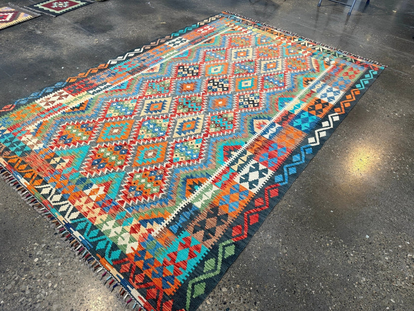 Afghan Maimana Kilim Rug | 6' 6
