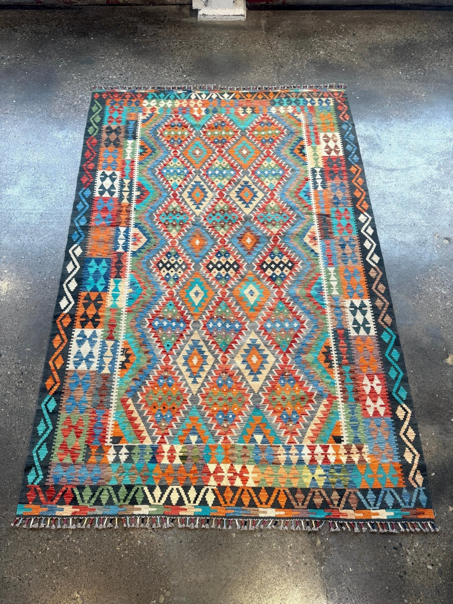 Afghan Maimana Kilim Rug | 6' 6