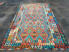 Afghan Maimana Kilim Rug | 6' 6