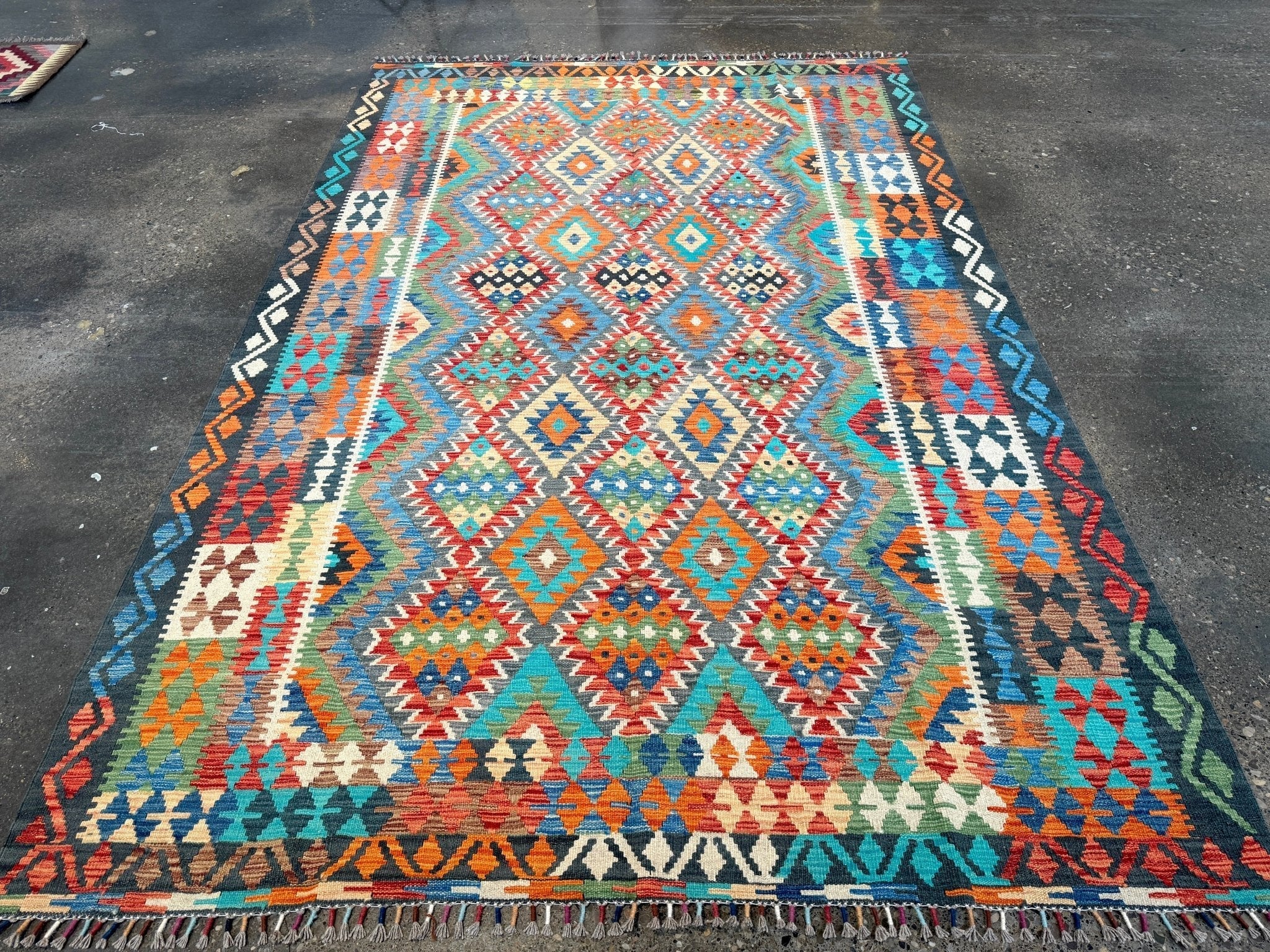 Afghan Maimana Kilim Rug | 6' 6