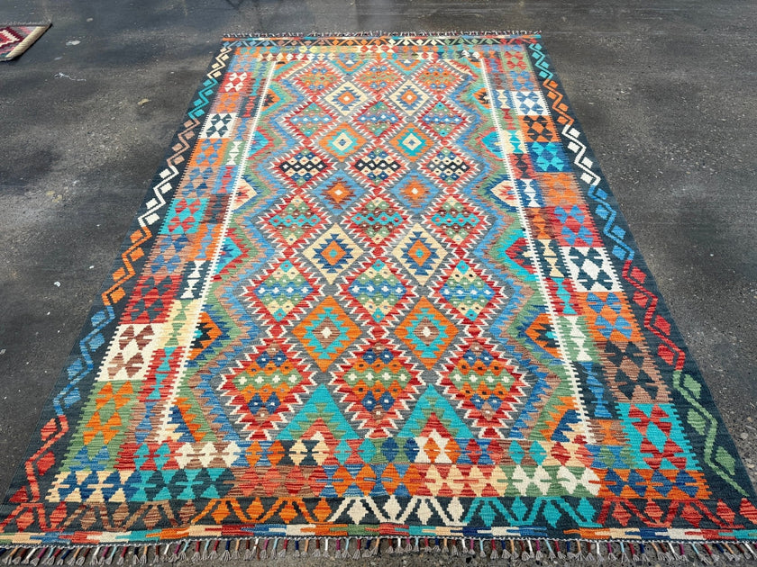 Afghan Maimana Kilim Rug | 6' 6