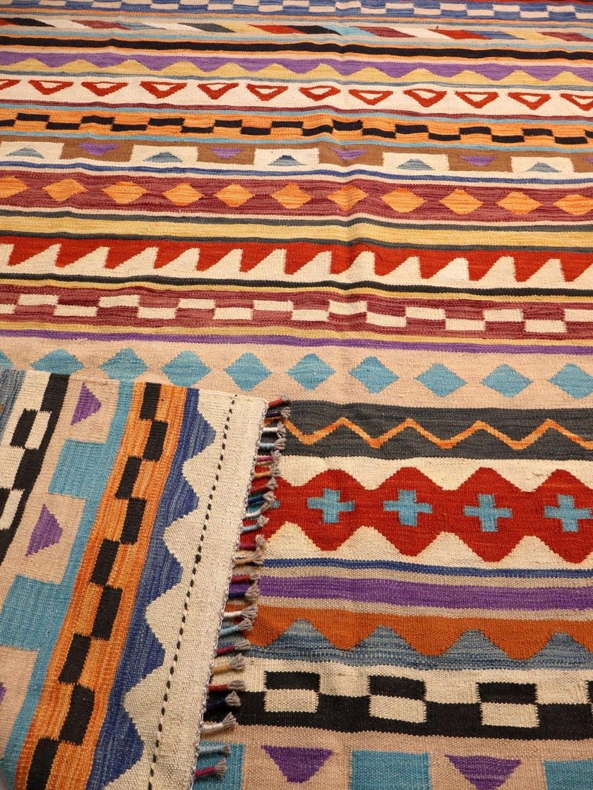 Afghan Maimana Kilim Rug | 6' 7