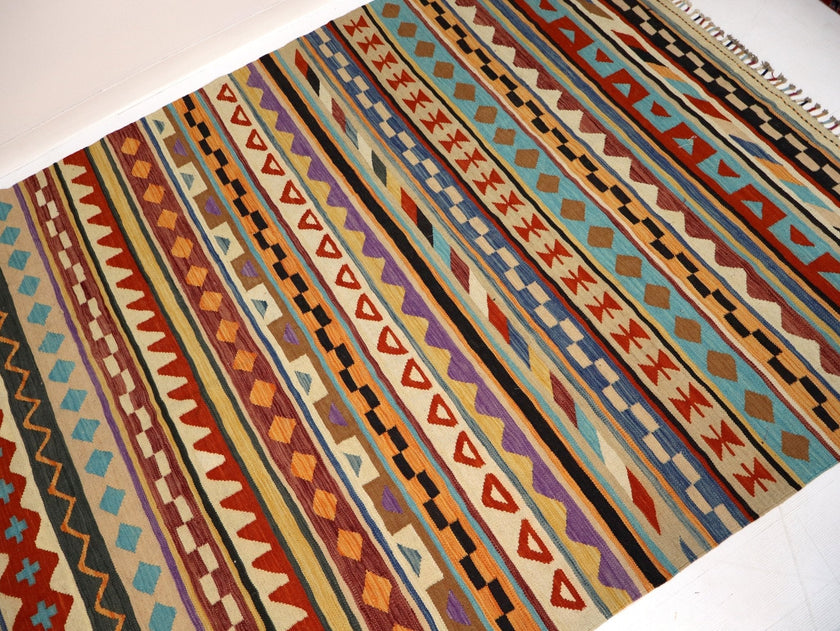 Afghan Maimana Kilim Rug | 6' 7
