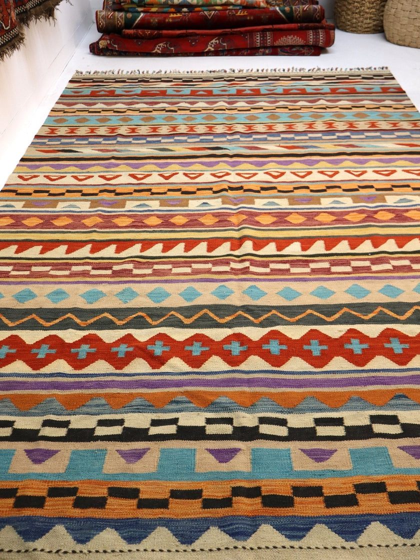 Afghan Maimana Kilim Rug | 6' 7