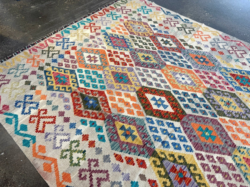 Afghan Maimana Kilim Rug | 7' x 9' 11