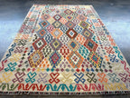 Afghan Maimana Kilim Rug | 7' x 9' 11