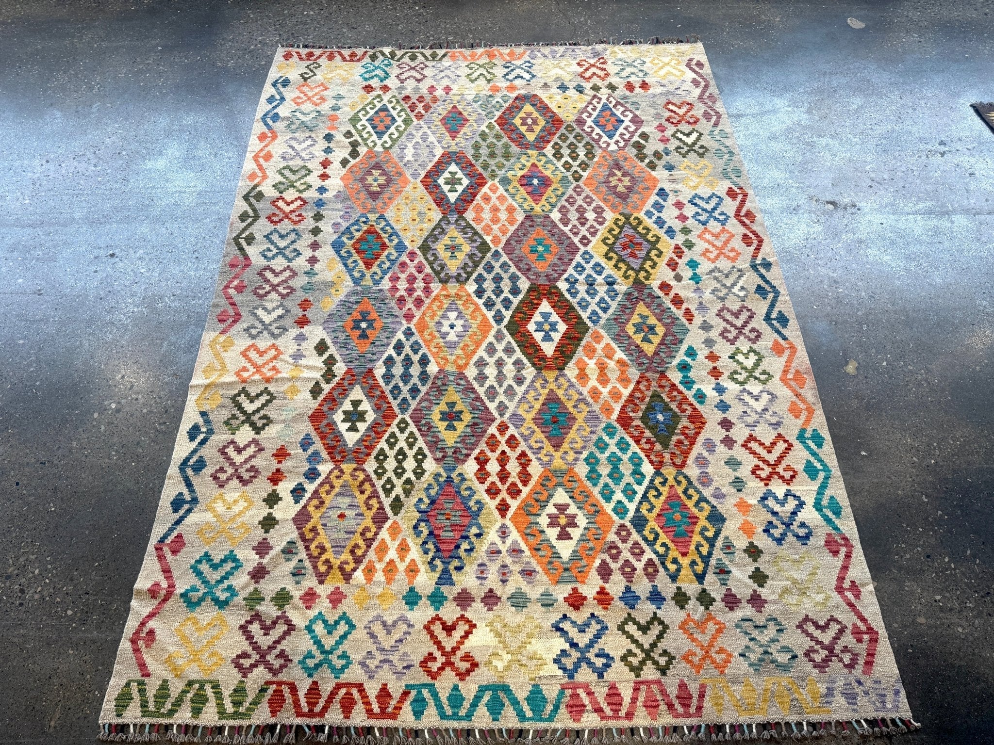 Afghan Maimana Kilim Rug | 7' x 9' 11