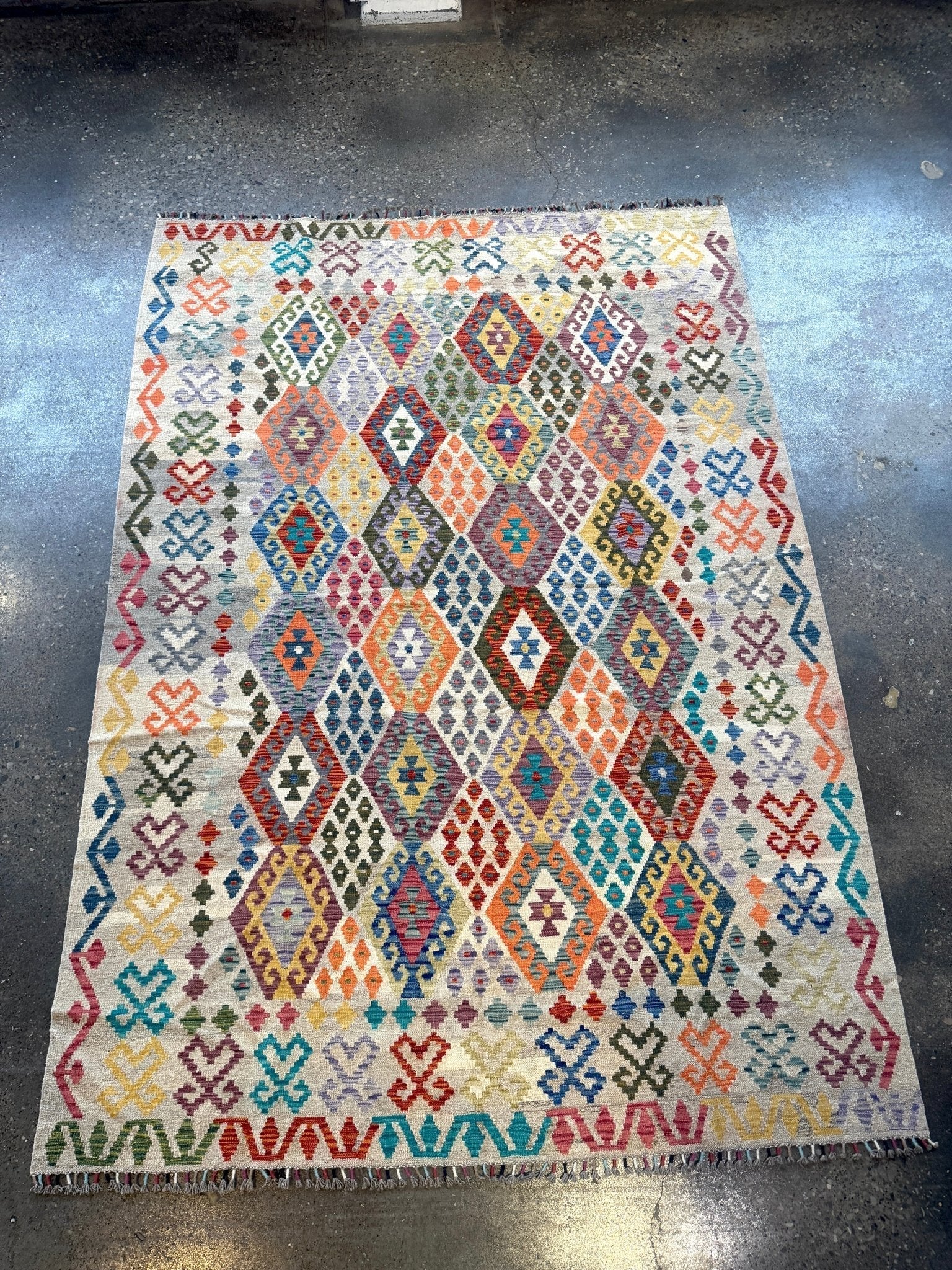 Afghan Maimana Kilim Rug | 7' x 9' 11